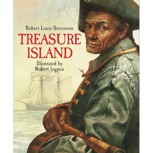 预售 罗伯特.英潘插画文学 金银岛 Treasure Island 英文原版 儿童文学小说经典 插图小说冒险故事 精装进口 7岁以上【中商原版】