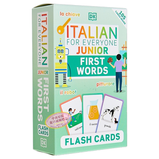 Italian for Everyone Junior First Words Flash Cards人人学意大利语青少版单词卡片 意大利语学习 原版工具书【中商原版】
