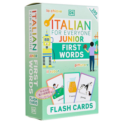 Italian for Everyone Junior First Words Flash Cards人人学意大利语青少版单词卡片 意大利语学习 原版工具书【中商原版】