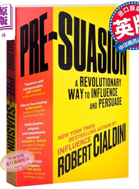 先发影响力 英文原版 Pre-Suasion A Revolutionary Way to Influence and Persuade Au Niffenegger 书籍【中商原版】