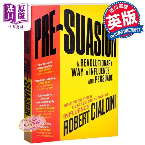 先发影响力 英文原版 Pre-Suasion A Revolutionary Way to Influence and Persuade Au Niffenegger 书籍【中商原版】