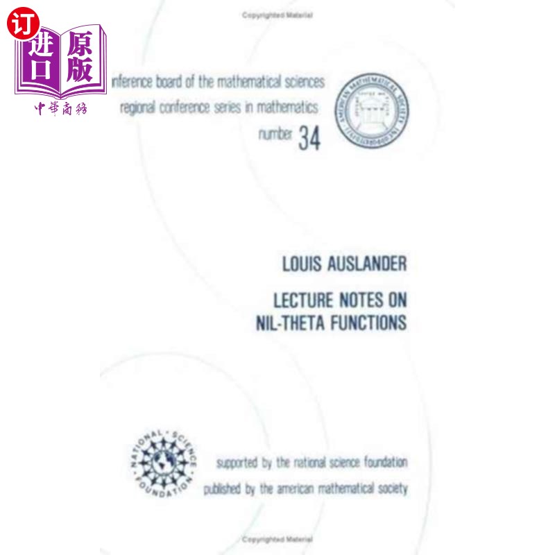 海外直订Lecture Notes on Nil-theta Functions 关于零函数的讲义