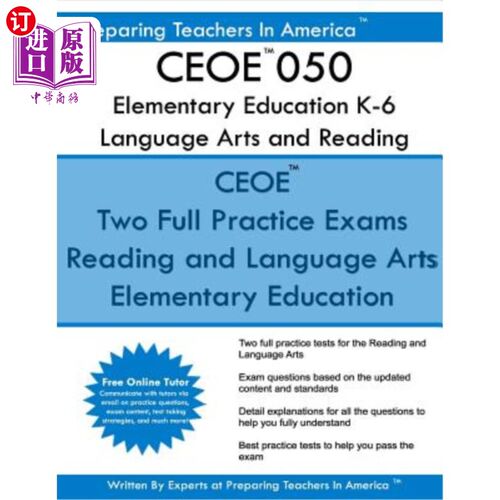 海外直订CEOE 050 Elementary Education Language Arts and Reading: CEOE Elementary Educati CEOE 050基础