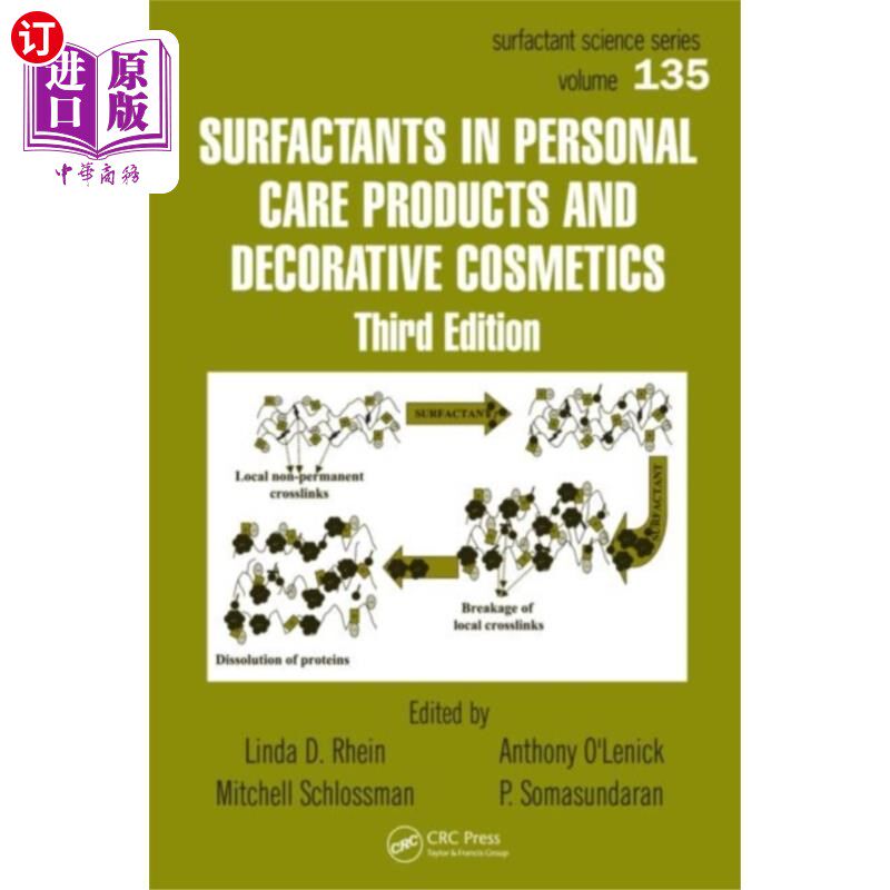 海外直订Surfactants in Personal Care Products and Decora... 个人护理产品和装饰性化妆品中的表面活性剂