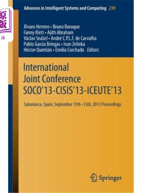 海外直订International Joint Conference Soco'13-Cisis'13-Iceute'13: Salamanca, Spain, Sep 2013年9月11日至13日，