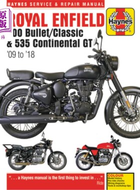 海外直订Royal Enfield 500 Bullet / Classic & 535 Continental GT Haynes Service & Repair  Royal Enfield 5