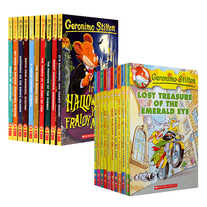 现货 送音频老鼠记者1-10-20英文原版 Geronimo Stilton 20册全彩插图漫画 儿童冒险探险小说桥梁章节书 课外培养英语阅读兴趣怎么样,好用不?
