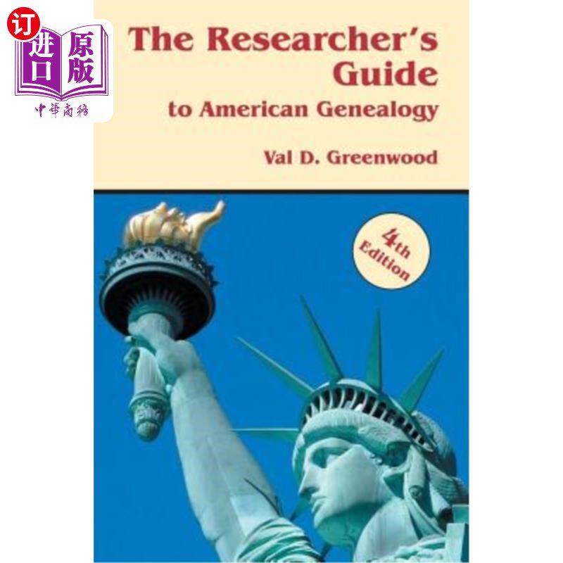 海外直订The Researcher's Guide to American Genealogy. 4th Edition 美国家谱研究指南第四版