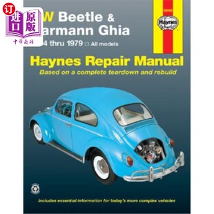 海外直订VW Beetle & Karmann Ghia 1954 Through 1979 大众甲壳虫1200和卡曼吉亚1954-1979