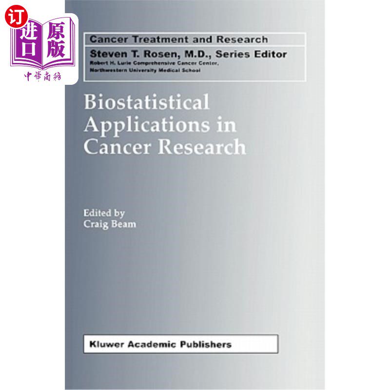 海外直订医药图书Biostatistical Applications in Cancer Research 生物统计在癌症研究中的应用