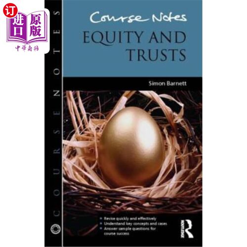 海外直订Course Notes: Equity and Trusts 课程讲义:股权和信托