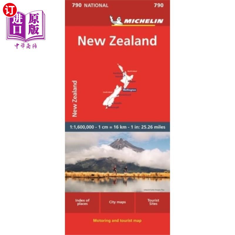 海外直订New Zealand - Michelin National Map 790 新西兰-米其林国家地图790