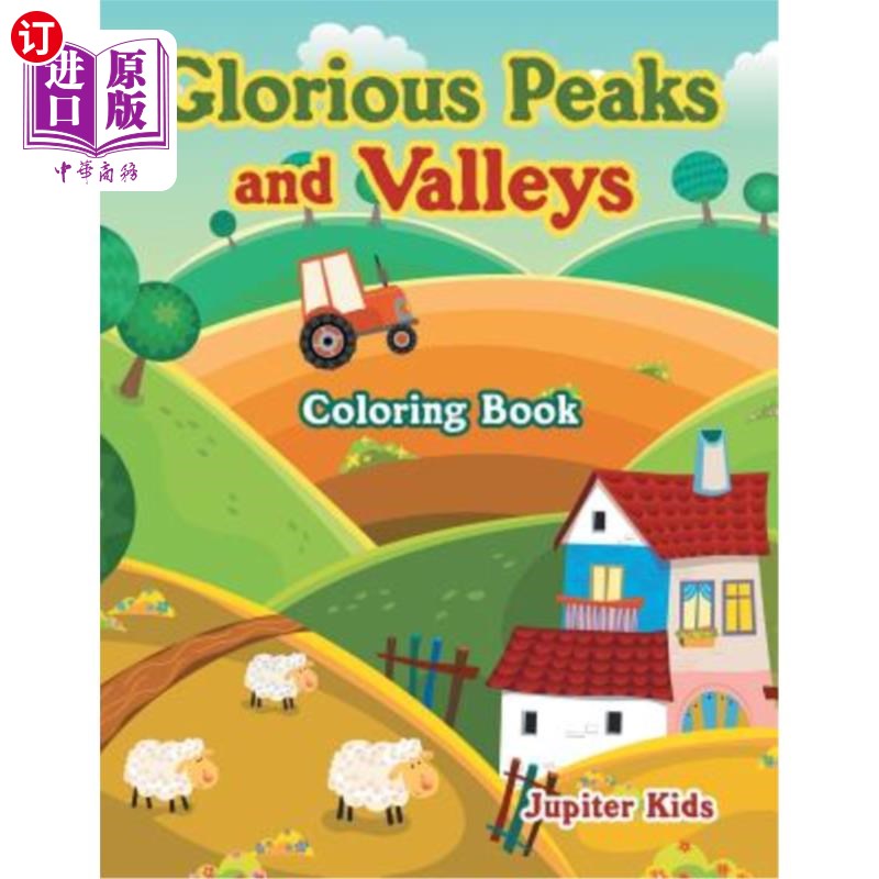 海外直订Glorious Peaks and Valleys Coloring Book 《壮丽峰谷色书》