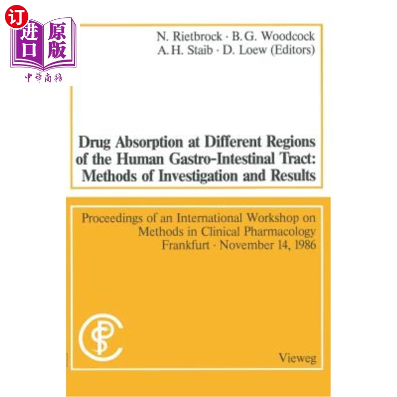 海外直订医药图书Drug Absorption at Different Regions of the Human Gastro-Intestinal Tract: Metho 人体胃肠道不同部位