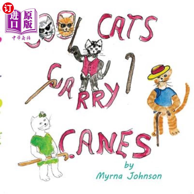 海外直订cool cats carry canes 酷猫拄着拐杖