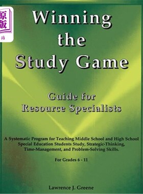 海外直订Winning the Study Game: Guide for Resource Specialists: A Systematic Program for 赢得学习游戏:资源专家指南: