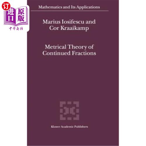 海外直订Metrical Theory of Continued Fractions 连分数的度量理论