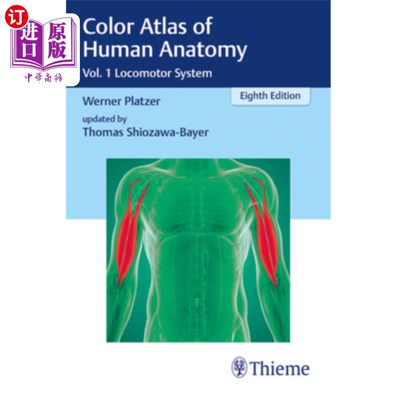 海外直订医药图书Color Atlas of Human Anatomy: Vol. 1 Locomotor System 人体解剖学彩色图集:卷一运动系统