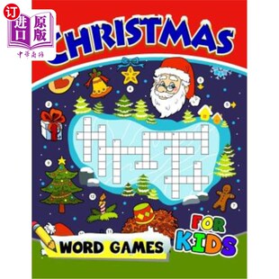 海外直订Christmas Word Games for Kids: Word search Activity book for boy, girls, kids Ag 圣诞单词游戏的孩子:单词搜