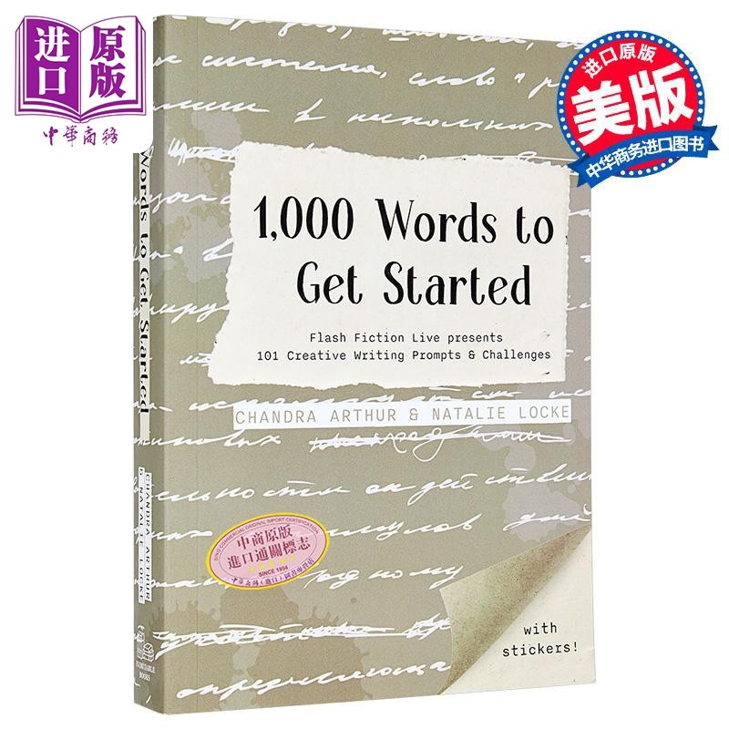 1000 个单词入门 101 个创意写作提示和挑战 1000 Words to Get Started 英文原版 Chandra Arthur 自我提升【中商原版】