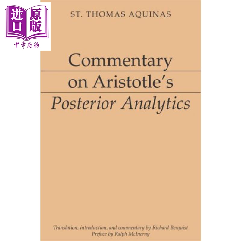 现货 DOB亚里士多德评论系列 后分析篇 Commentary on Aristotle s Posterior Analytics 英文原版 Thomas Aquinas【中商原版】