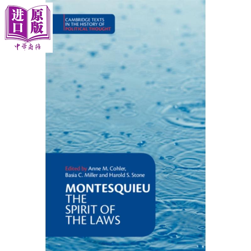 论法的精神(剑桥政治思想史经典文本丛书)英文原版 Montesquieu The Spirit of the Laws【中商原版】