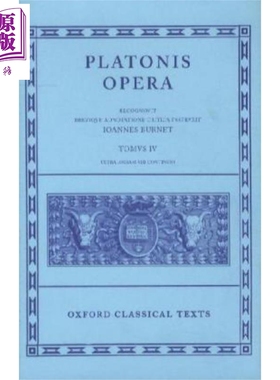 预售 柏拉图 歌剧 第4卷 第2修订版 希腊语原版 Opera Volume IV  Plato 【中商原版】
