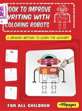 海外直订A sensory method to learn the alphabet: Book to improve writing with coloring ro 一种感官学习字母表的方法: