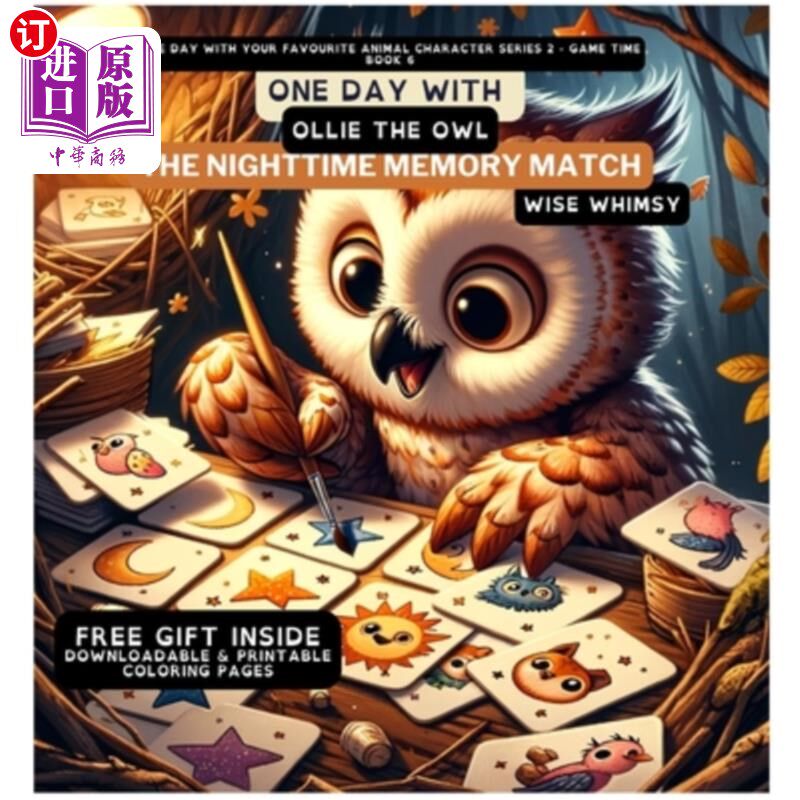 海外直订One Day With Ollie the Owl: The Nighttime Memory Match 猫头鹰奥利的一天：夜间记忆比赛