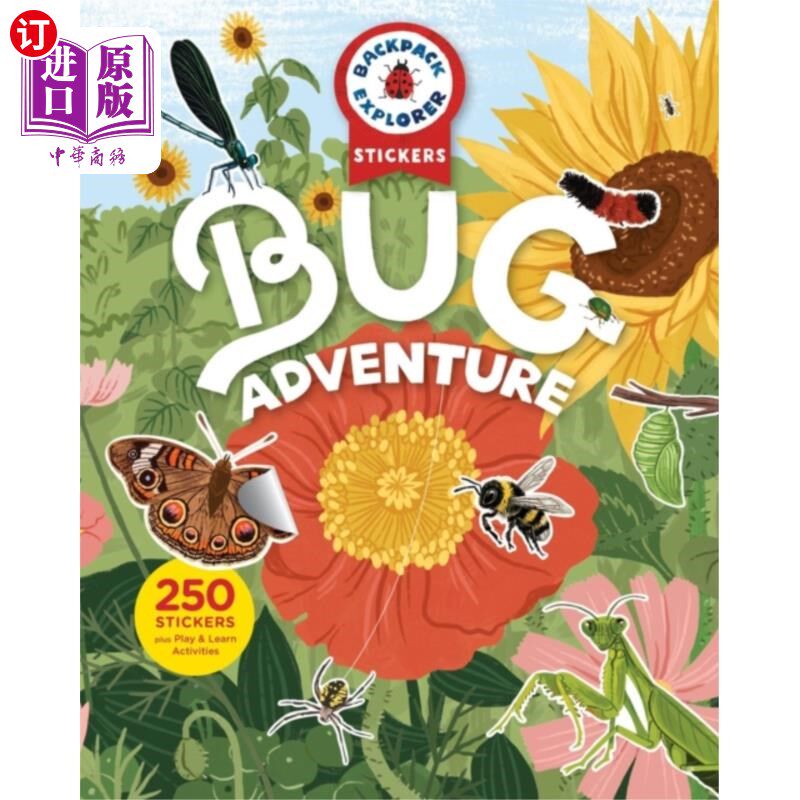 海外直订Backpack Explorer Stickers: Bug Adventure 背包探险家贴纸:虫子冒险