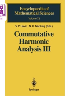 海外直订Commutative Harmonic Analysis III: Generalized Functions. Applications 交换调和分析III:广义函数。应用程序