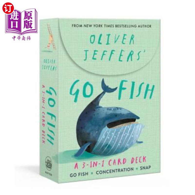 海外直订Go Fish: A 3-In-1 Card Deck: Card Games Include Go Fish, Concentration, and Snap 去钓鱼：一个三合一的纸牌组