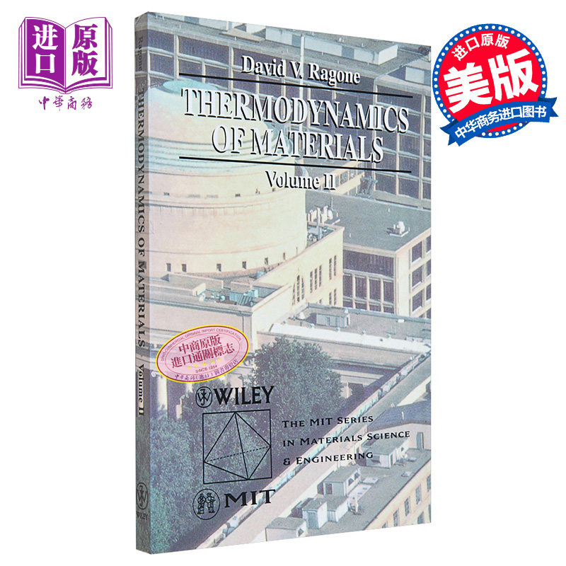 现货 材料热力学 卷2 Thermodynamics Of Materials Vol 2 英文原版 David V Ragone wiley 【中商原版】
