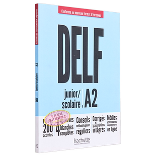新版 法语备考用书 中学生DELF A2 DELF junior scolaire A2 Nouveau format depreuves 法文原版 技能培训 测试【中商原版】