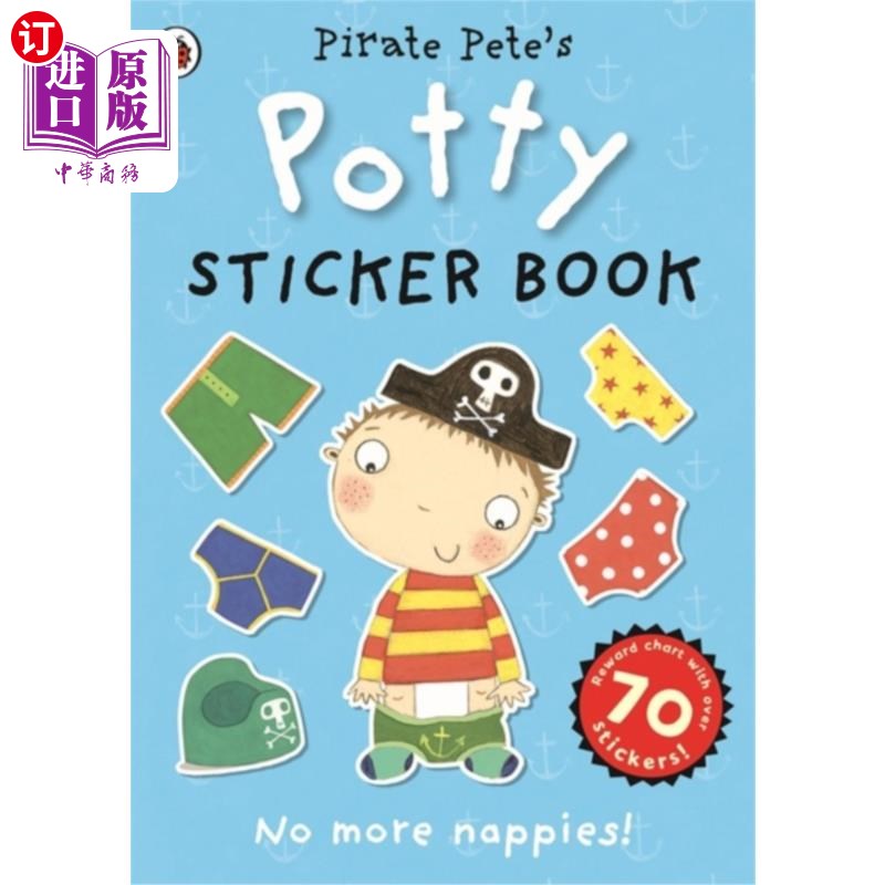 海外直订Pirate Pete's Potty sticker activity book 海盗皮特的便盆贴纸活动手册