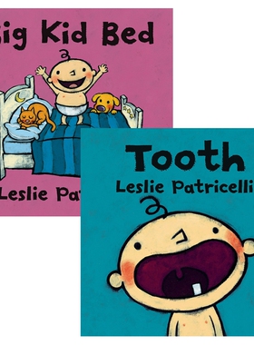 中商原版 小脏孩系列启蒙认知绘本2册 纸板书英文版 Leslie Patricelli Tooth/Big Kid Bed 2-6岁 入门启蒙 宝宝行为习惯培养