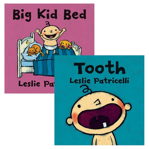 中商原版 小脏孩系列启蒙认知绘本2册 纸板书英文版 Leslie Patricelli Tooth/Big Kid Bed 2-6岁 入门启蒙 宝宝行为习惯培养