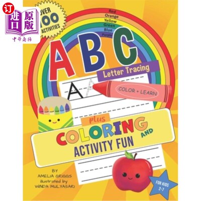 海外直订ABC Letter Tracing PLUS Coloring and Activity Fun!: JUMBO Coloring and Activity  ABC字母追踪加上色彩和活动