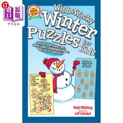 海外直订Sensational Snow Day Puzzles for Kids: Chill Out with Frosty Facts, Secret Codes 耸人听闻的雪天儿童谜题:冷