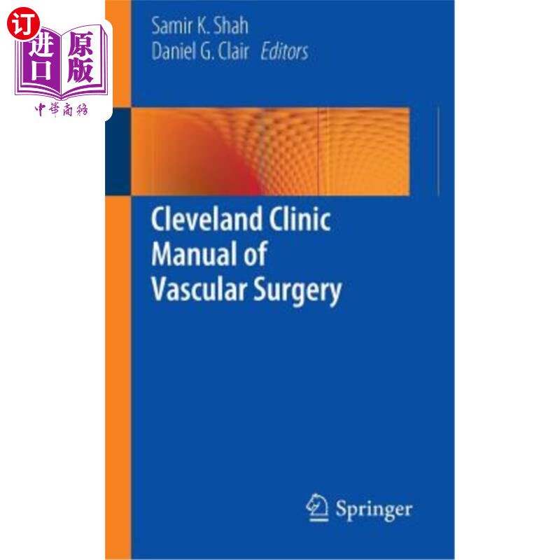 海外直订医药图书Cleveland Clinic Manual of Vascular Surgery 克利夫兰临床血管外科手册