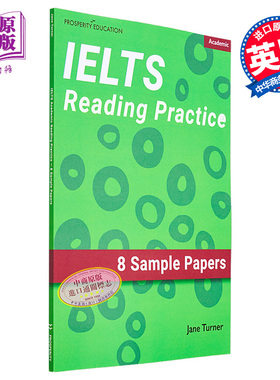 预售 IELTS Academic Reading Practice Eight practice tests 雅思考试学术阅读练习8套模拟测试试题英文原版进口图书【中商原版?