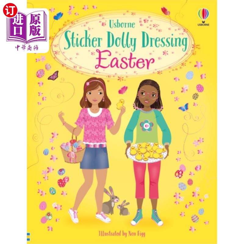 海外直订Sticker Dolly Dressing Easter 贴纸娃娃复活节装扮