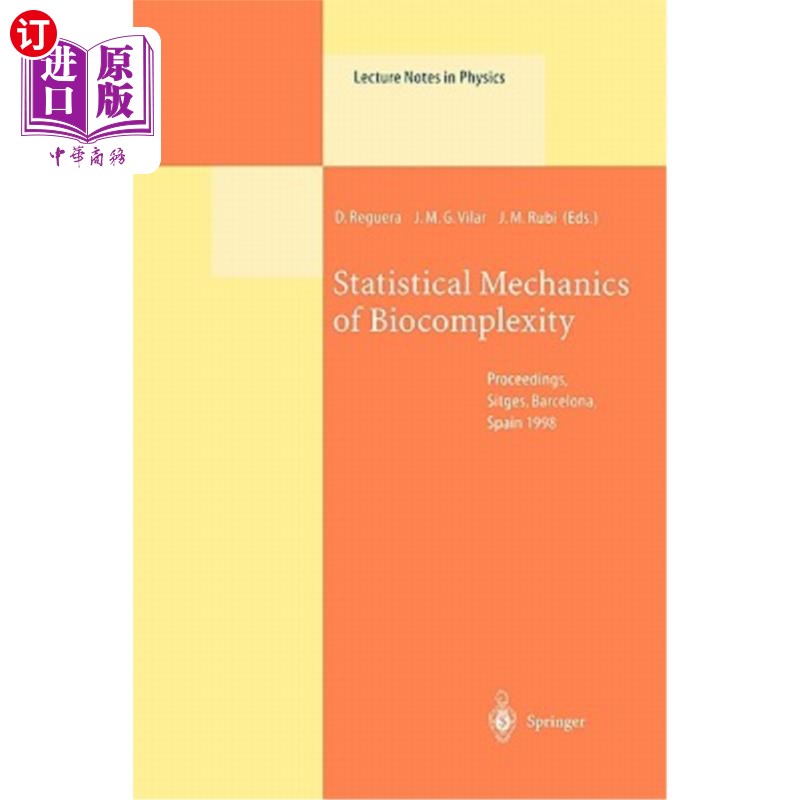 海外直订Statistical Mechanics of Biocomplexity: Proceedings of the XV Sitges Conference, 生物复杂性的统计力学:第十