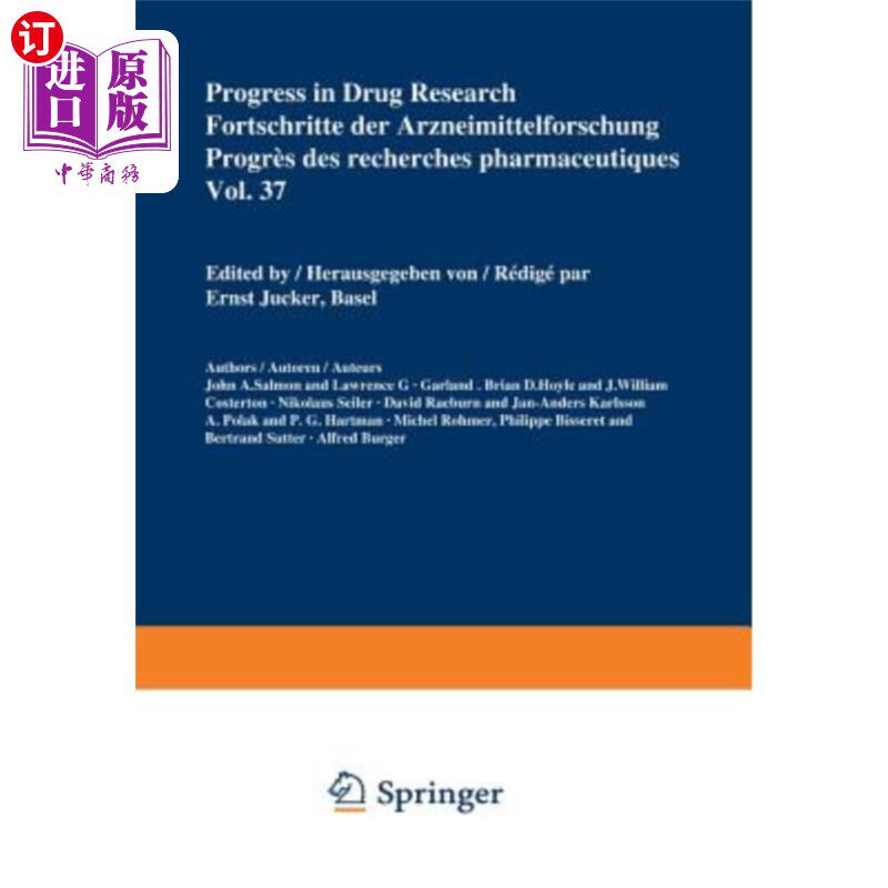 海外直订Progress in Drug Research / Fortschritte Der Arzneimittelforschung / Progrès Des 药物研究进展