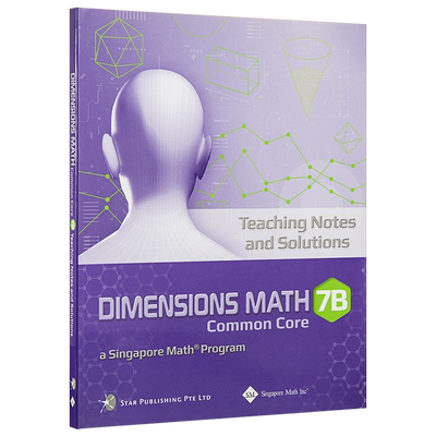 现货 美国CCSS课标中学数学教师手册及解题方案7B Dimensions Mathematics Common Core Teachers Notes & Solutions 7B