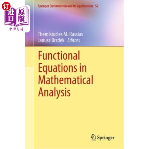 海外直订Functional Equations in Mathematical Analysis 数学分析中的泛函方程