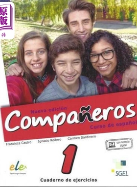 现货 西班牙青少年教材 新版Companeros 1 学生练习册 A1 西班牙文原版 Cuaderno de ejercicios Nueva Edicion 【中商原版】