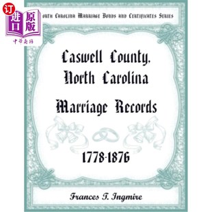 North 北卡罗来纳州婚姻债券和证书 Bonds Series Caswell Certificates Marriage and Car 海外直订North County Carolina