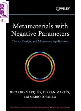现货 负参数性元材料 理论 设计与微波应用 英文原版 Metamaterials With Negative Parameters Ricardo Marques【中商原版】