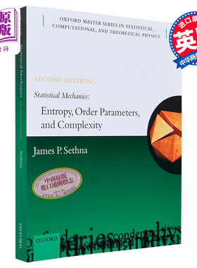 统计力学 熵序参数与复杂性 英文原版 Statistical Mechanics Entropy Order Parameters James P Sethna 科学【中商原版】